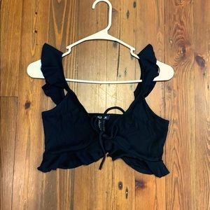 Black tie crop top